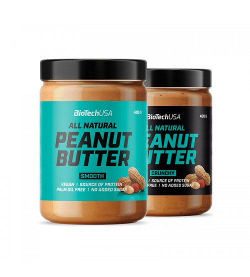 Арахисовая паста BioTech USA All Natural Peanut Butter 400g